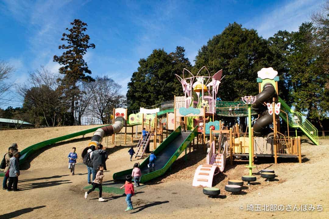 東松山ぼたん公園 大型遊具やローラーすべり台で子どもと遊ぶ 駐車場 入園無料 埼玉北部のさんぽみち