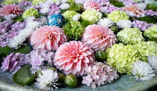 行田八幡神社の花手水4月-2