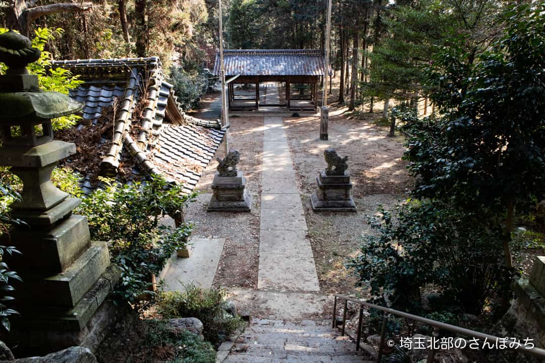 嵐山町・鎌形八幡神社本殿からの景色