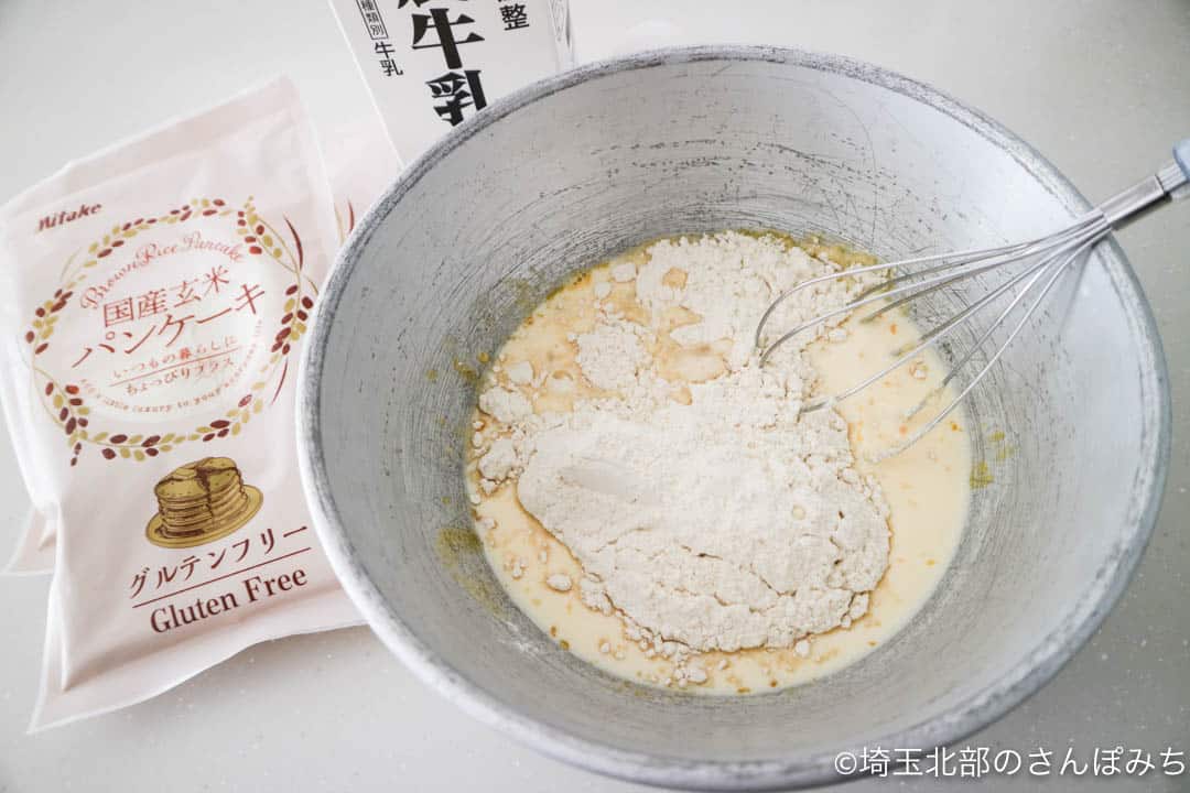 みたけ食品工業の国産玄米パンケーキ作り方