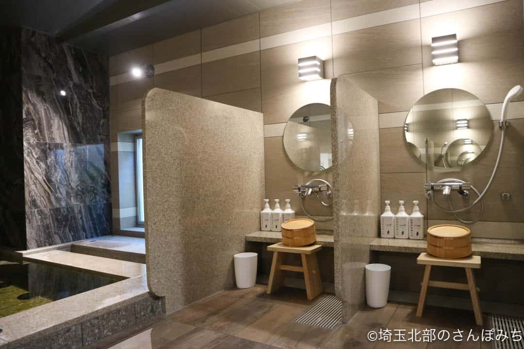 スーパーホテル春日部の天然温泉(大浴場)浴室