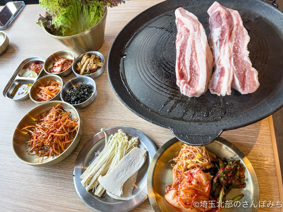 熊谷・韓国料理クククのサムギョプサル2人前