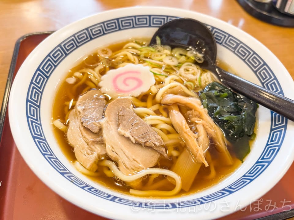 所沢・山田うどん「昔ながらのしょうゆラーメン」