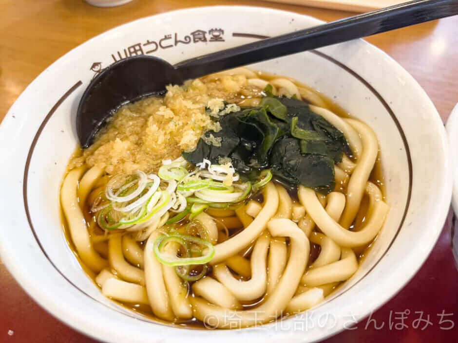 所沢・山田うどん「たぬきうどん」