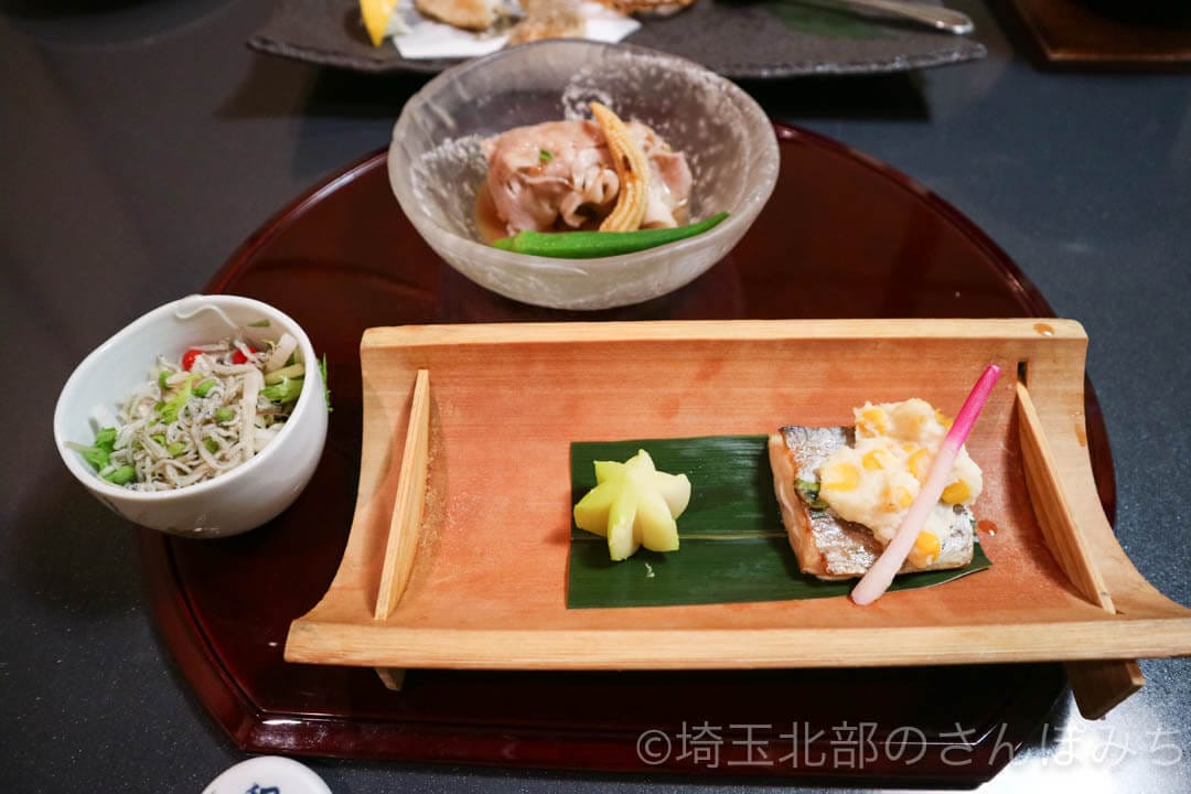 秩父温泉 ゆの宿 和どう夕食(焼物・凌ぎ・強肴)