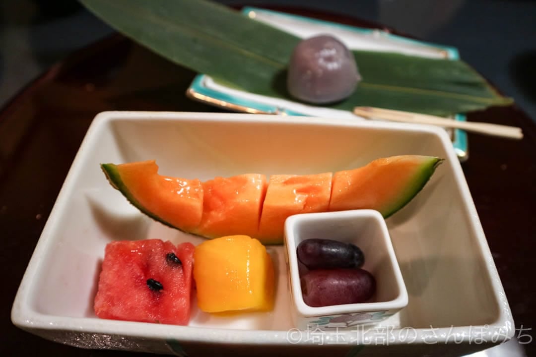 秩父温泉 ゆの宿 和どう夕食デザート(水の物・甘味)