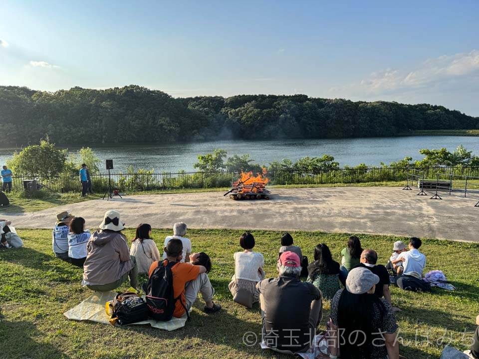 メッツァ夏至祭2024・宮沢湖前のかがり火
